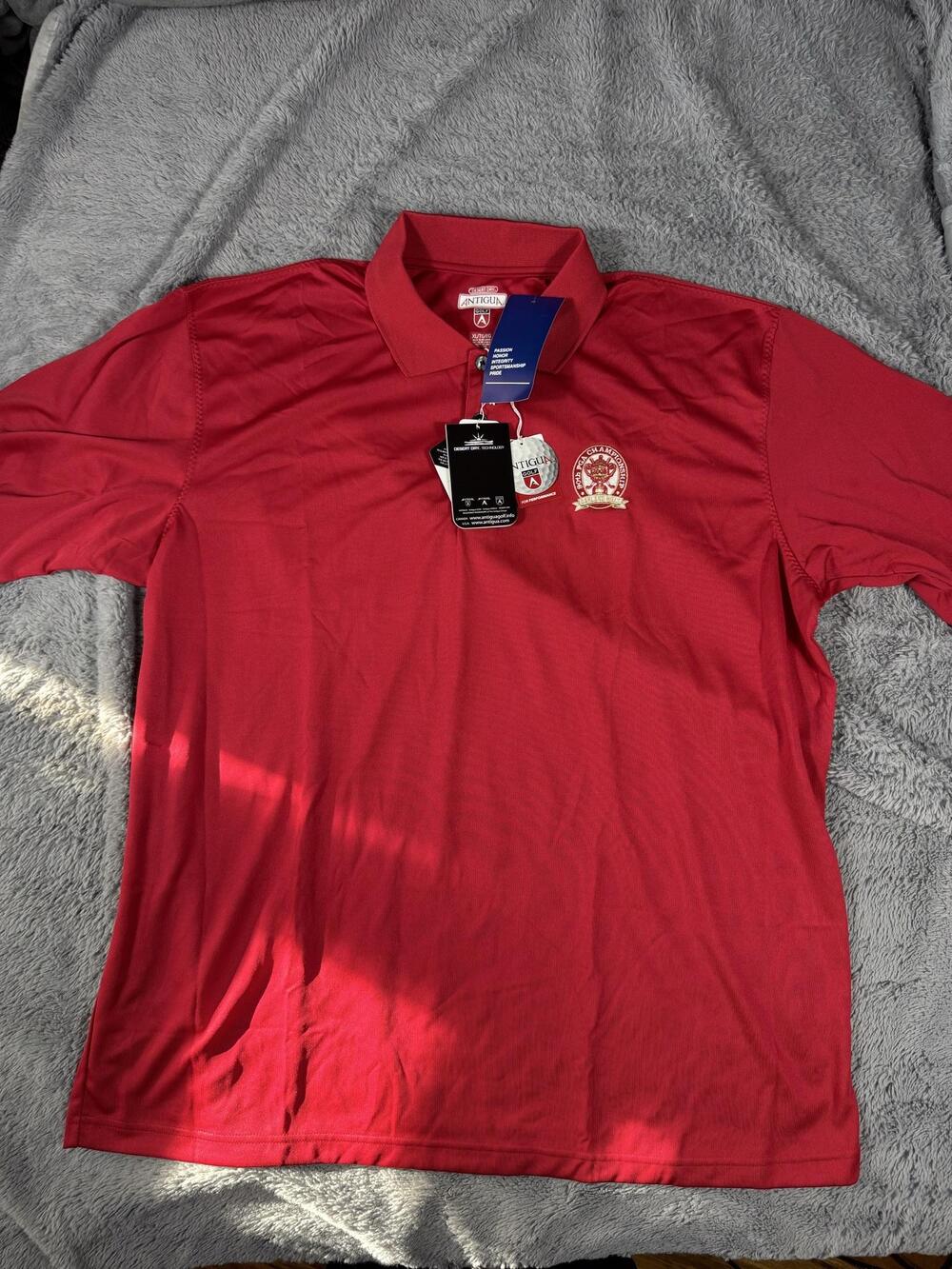 2008 PGA Championship Shirt Mens XL Red Golf Antigua Desert Dry Polo Performance